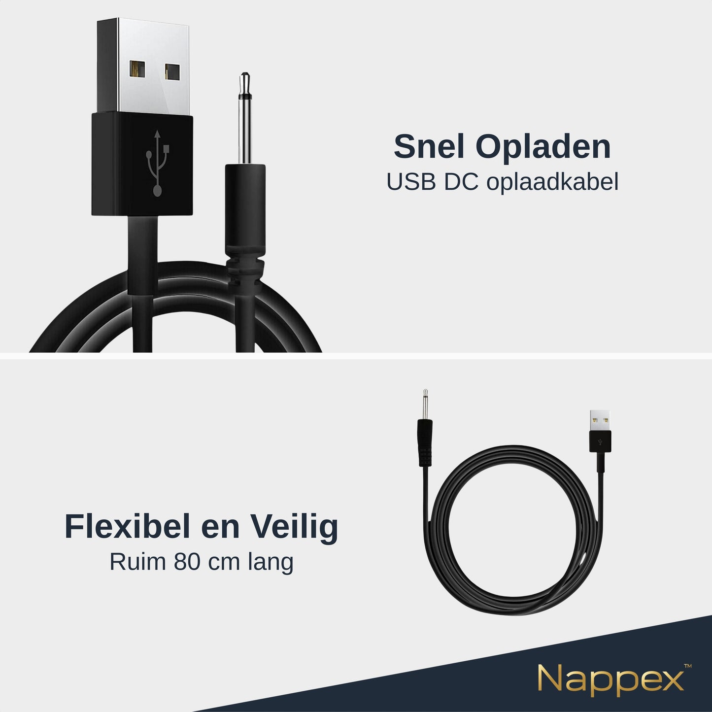 USB naar DC-kabel (zwart)