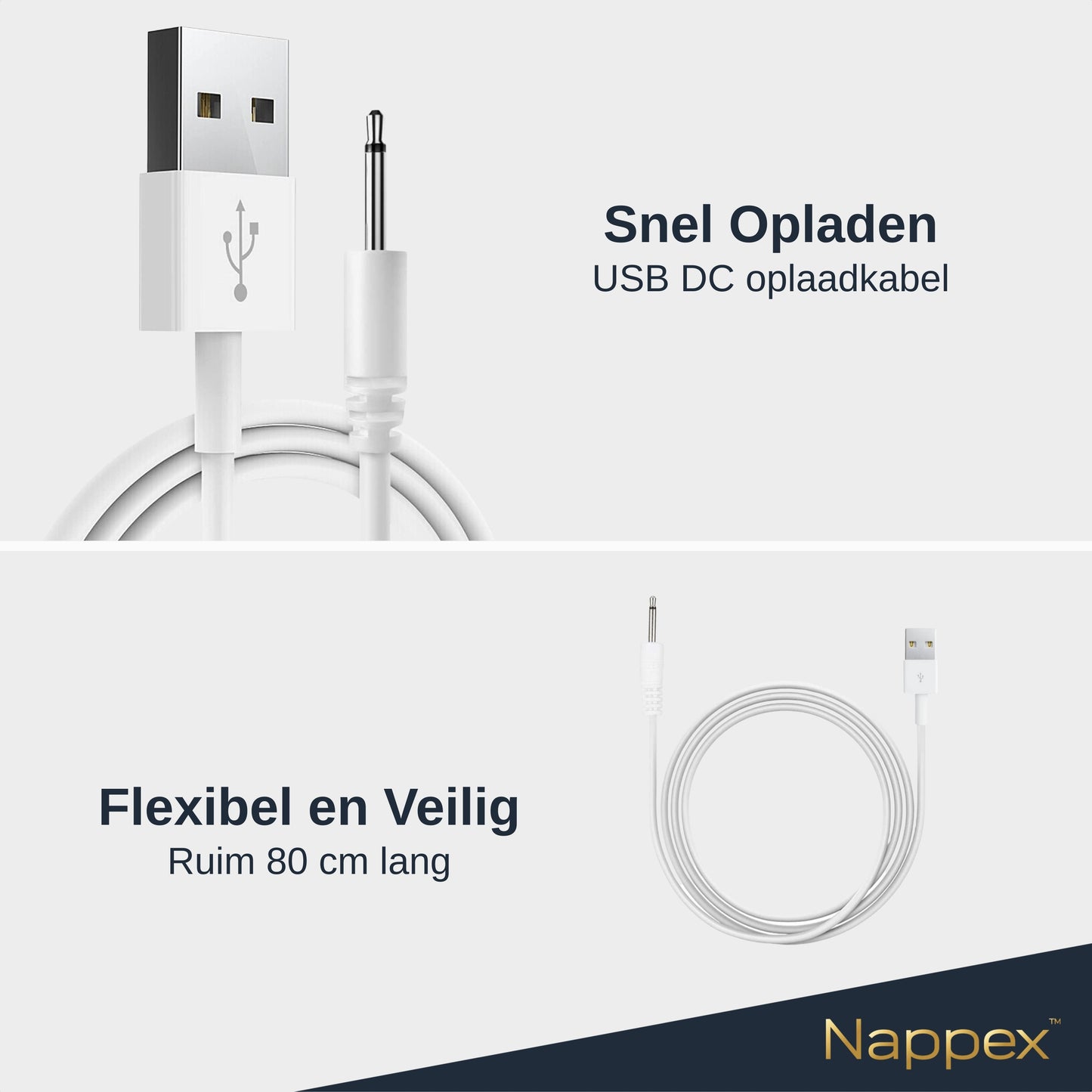 USB naar DC-kabel (wit)