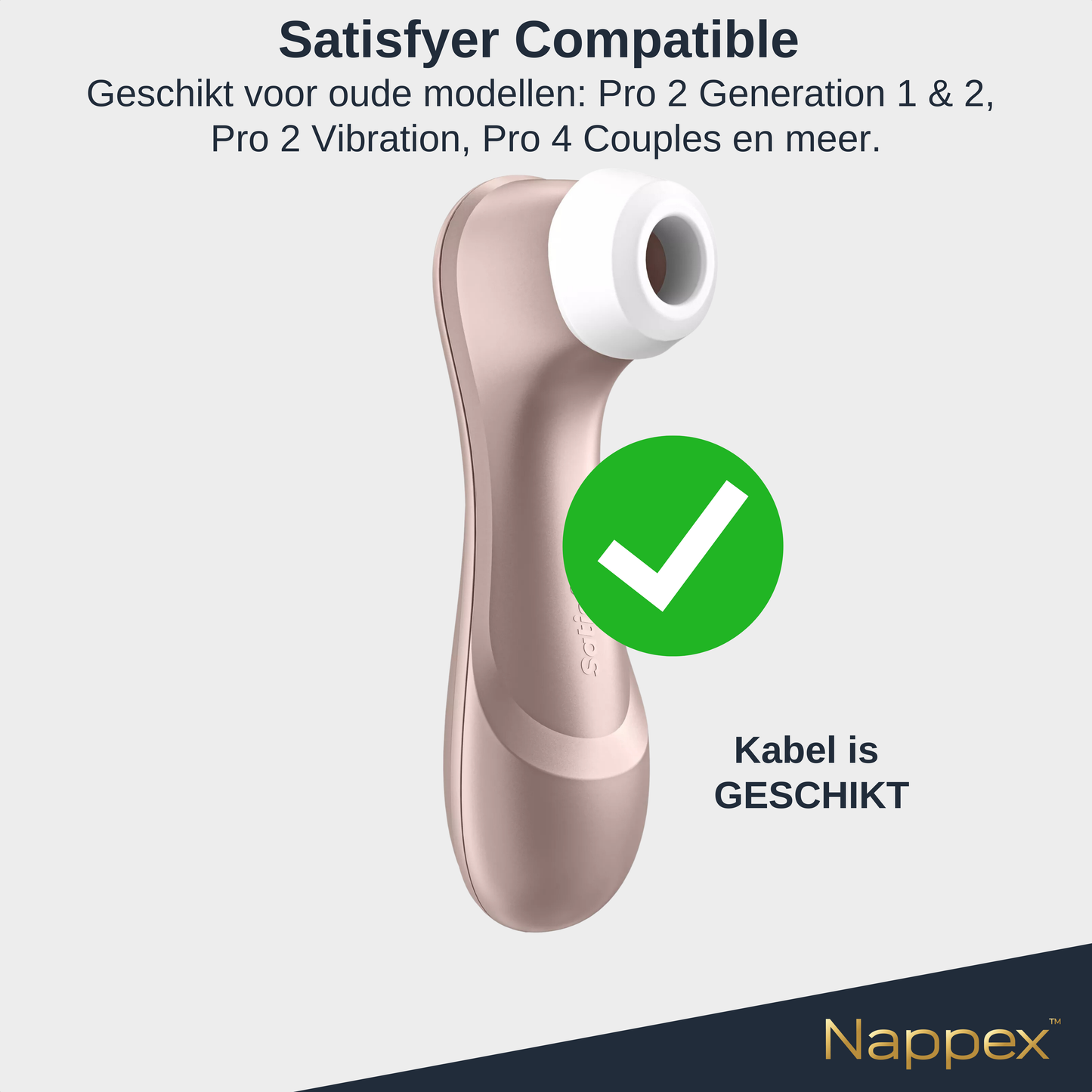 Niet-magnetische oplaadkabel - Tril- en Satisfyer-oplader (Zwart)