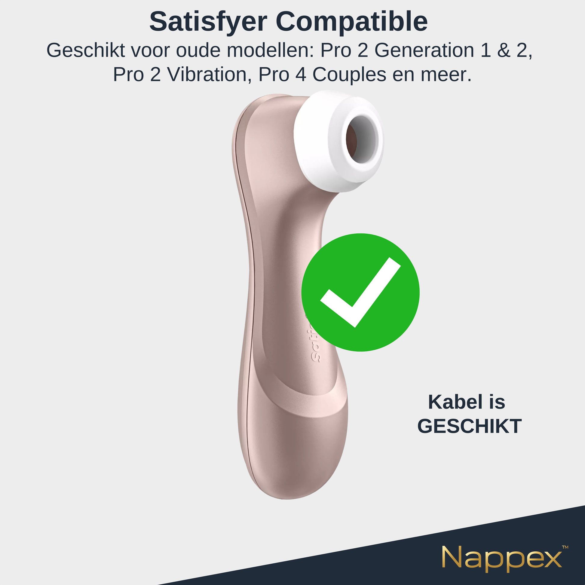 Non Magnetic Charging Cable - Vibrator and Satisfyer Charger (White) Nappex Non Magnetic Charging Cable - Vibrator and Satisfyer Charger (White) Nappex